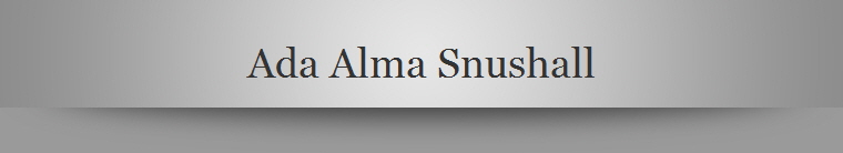 Ada Alma Snushall