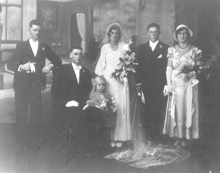Les & Mary Ashworth's Wedding - Jack McGlenchy on right