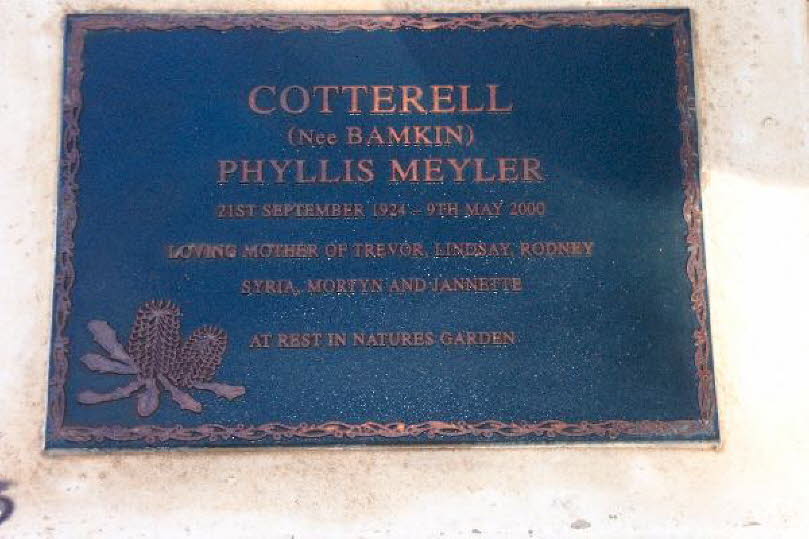 Phyllis Meyler Cotterell RIP